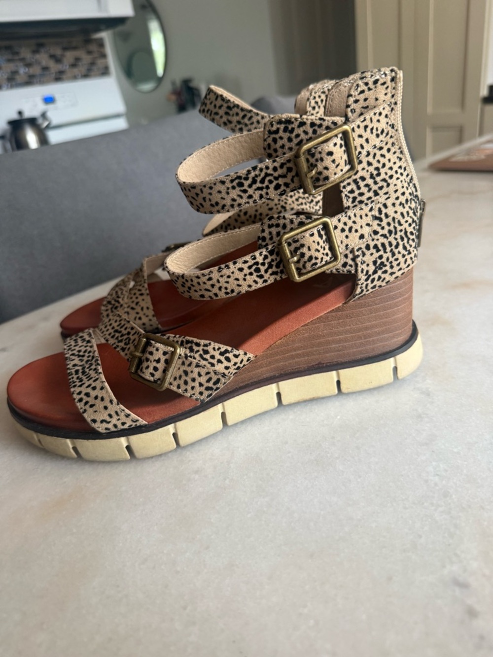 MIA Darcel Ankle-Strap Sandal in Cheetah